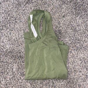 Lululemon Athletica Green Sleeveless Tank Top